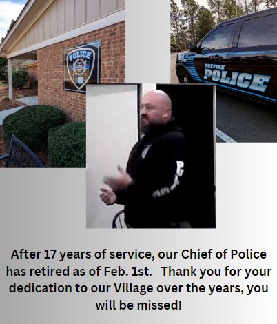 Our Chief of Police Has Retired
