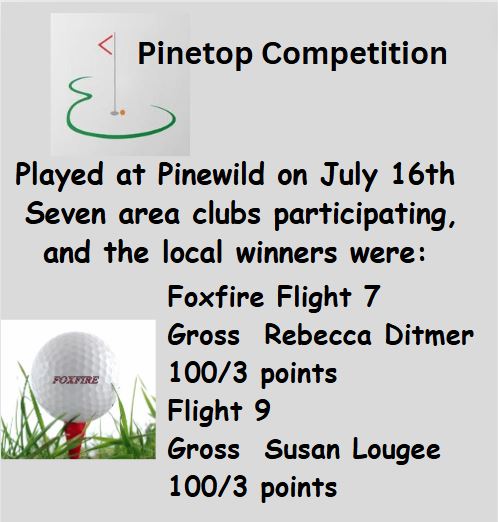 Ladies Pinetop Competition