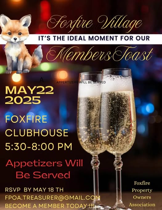 Foxfire Village Members Toast