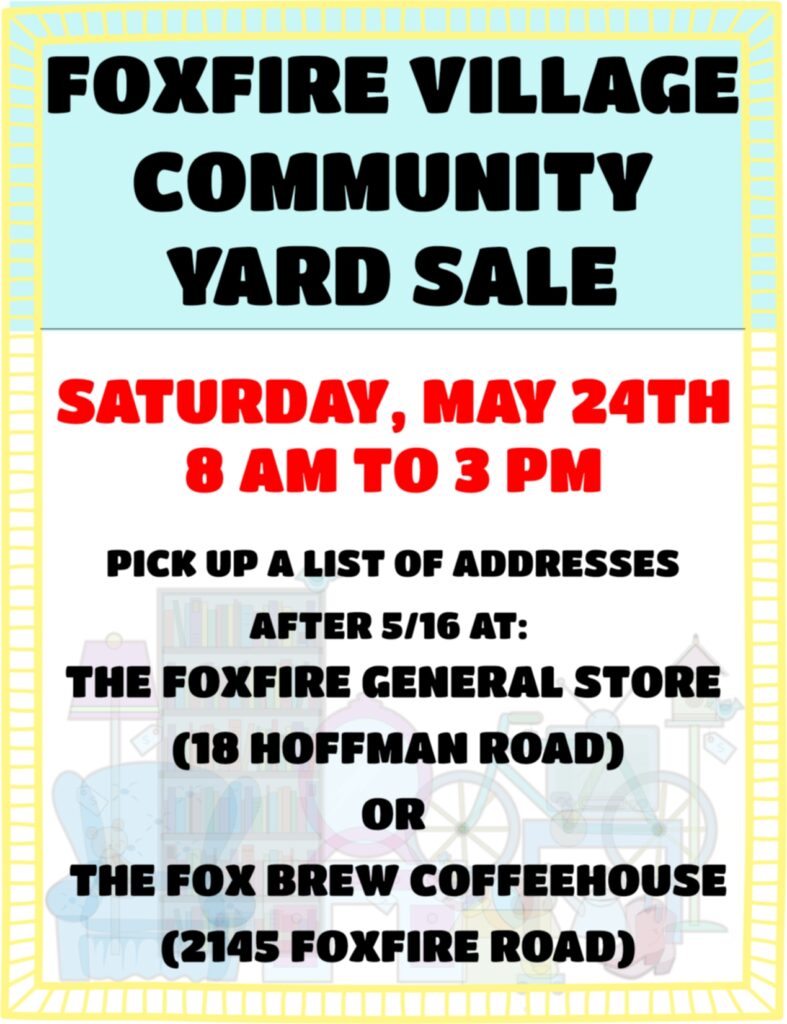 Foxfire Community Yard Sale