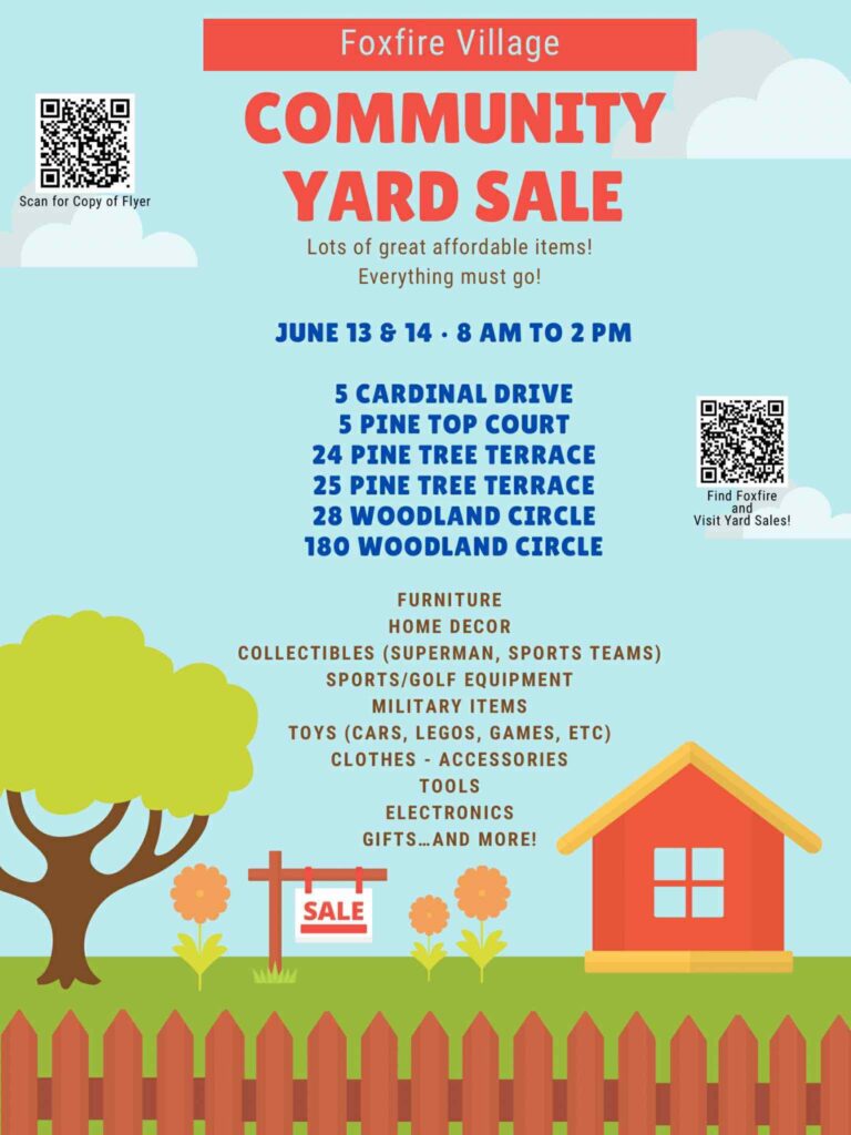 Foxfire Community Yard Sale