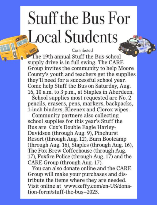 Fox Brew Coffeehouse & Foxfire Police Dept. Drop Off Locations – Stuff the Bus