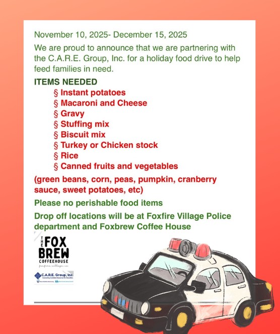 Foxfire PD Holiday Food Drive