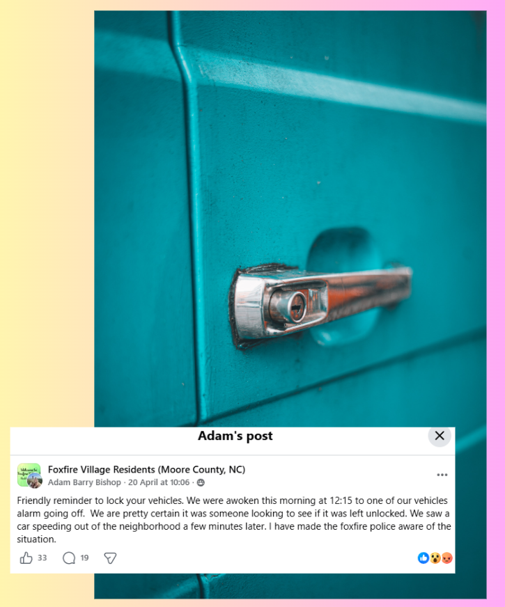 Friendly Reminder – Lock Your Doors