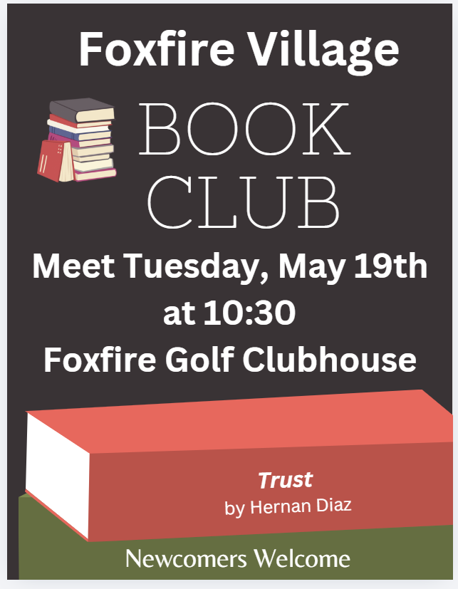 Foxfire Book Club Next Meeting May 19th