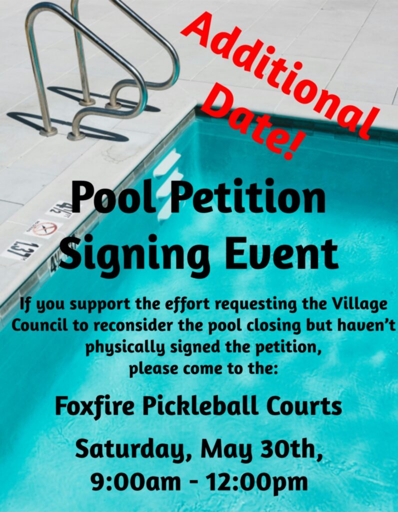 Additional Pool Petition Signing Date