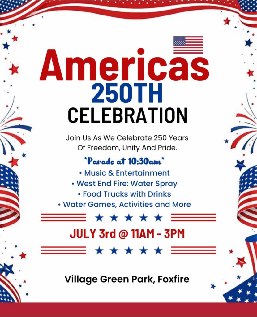Americas 250th Celebration in Foxfire
