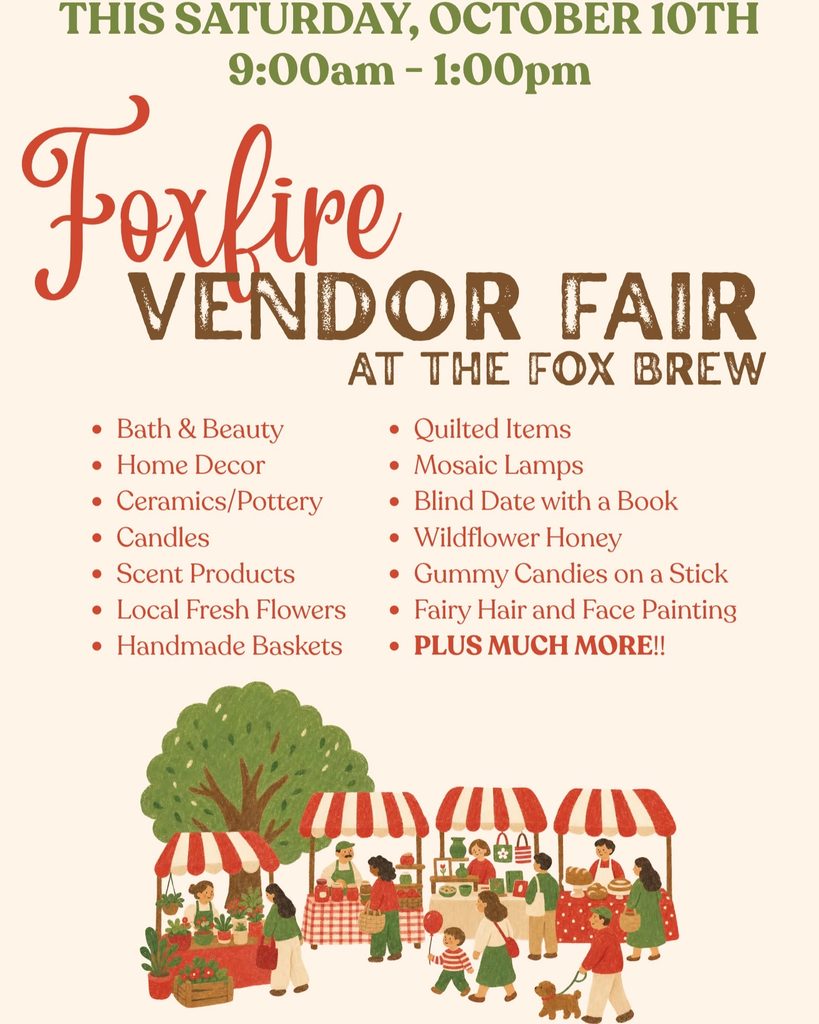 REMINDER – VENDOR FAIR – SATURDAY